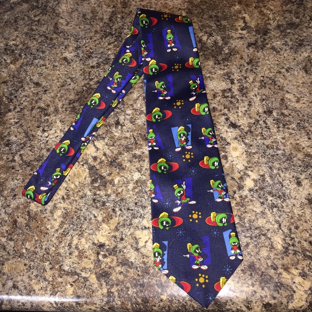 Vintage 1998 Looney Tunes Marvin the Martian tie